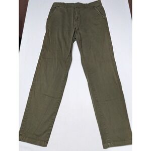 Piazza Italia Woman Olive Green Chino Pants Straight Leg Size 44 IT / 8 US